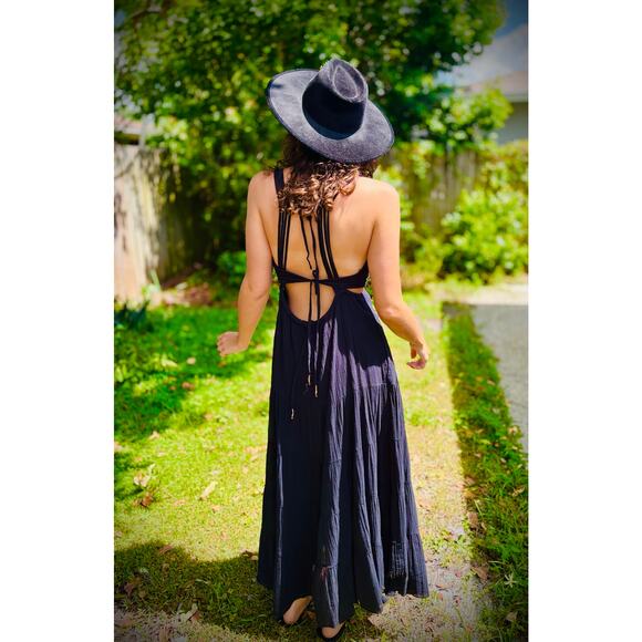 FREE PEOPLE Free-Est Auralie Maxi Dress Long Tiered Cotton - Picture 3 of 10